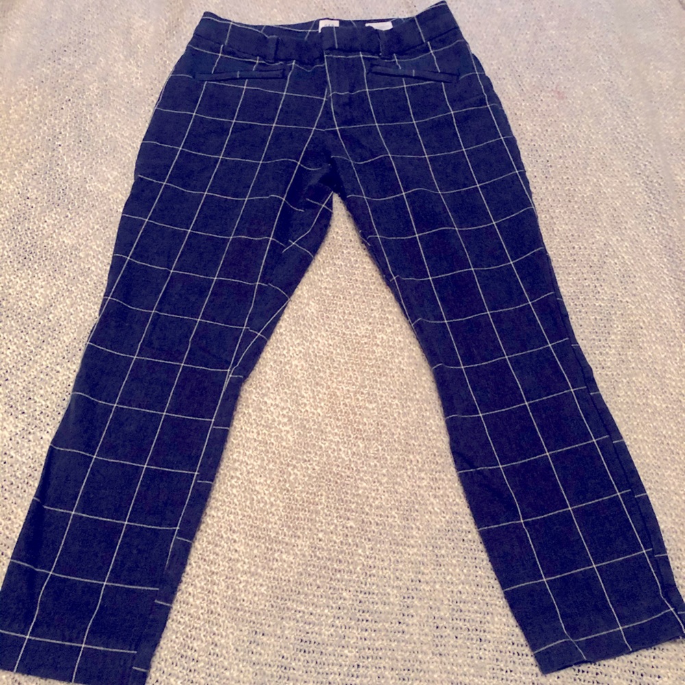 EUC GAP curvy skinny leg ankle checked pants